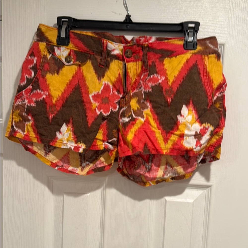 Multicolor Zigzag Women's Shorts